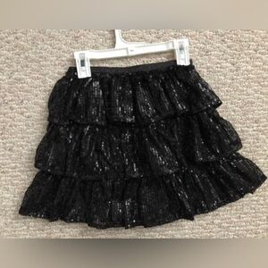NWT Girls Black Sequin Skirt Size 7/8